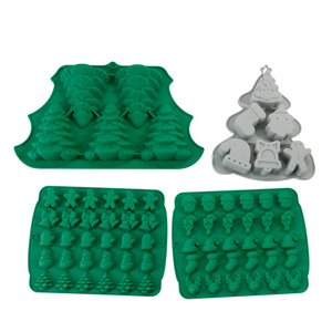 Santa clous hat chuông thả sô cô la khuôn xà phòng Silicone Băng Khay bánh Xmas giáng sinh khuôn giáng sinh bông tuyết Jinger người đàn ông - Product Image 2