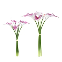 Fleurs artificielles réalistes Calla Lily, aspect naturel, pour décoration de mariage