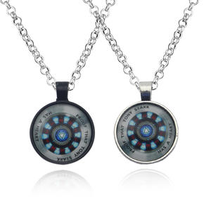 Collar de Iron Man de Marvel, Tony <span class=keywords><strong>Stark</strong></span>, Figura de los Vengadores, Accesorios de Cosplay, Colgante, Joyería, Regalo para Hombres y Mujeres - Product Image 1