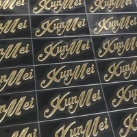 Autocollant adhésif en relief 3D avec logo personnalisé, étiquettes de luxe en nickel métal étanches transfert de feuille d'or, décalcomanies métalliques personnalisables