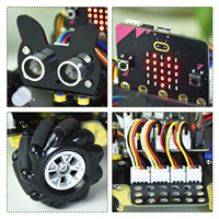 Kit de robot STEM Keyestudio MicroBit Makecode Programmation Kit de robot STEM 4WD Mecanum (sans carte)