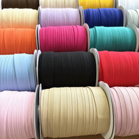 Ruban biais en polyester et coton de 20 mm, rouleau de 50 m, bordure pliée pour vêtements, textiles de maison, chaussures et chapeaux – Fournisseur direct usine