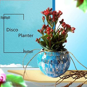 Maceta Colgante con Espejo de Bola de Discoteca, Precio de Fábrica, Cestas de Flores con Espejo <span class=keywords><strong>Pintadas</strong></span> a Mano con Cuerda para Decoración de Techo y Pared Interior - Product Image 4