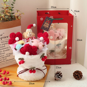 Oso de Peluche con Ramo de Flores de Dibujos Animados, Regalo Creativo para el Día de San Valentín, Regalo de Cumpleaños, Regalo con Flores Artificiales - Product Image 2