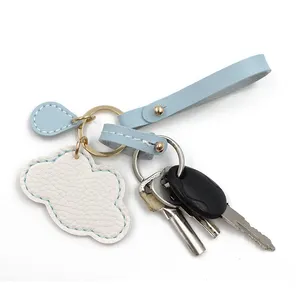 çanta sevimli anahtarlık Suppliers-Pu deri anahtarlık sevimli şekli anahtar charm çanta uğuru bulut anahtarlık