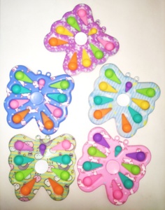 Juego de burbujas sensoriales de varias formas para niños, llavero <span class=keywords><strong>simple</strong></span> con hoyuelos, novedad - Product Image 4