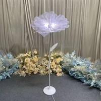 Décoration de mariage et fournitures : Guirlande lumineuse en fil de laine pour allée de mariage - Chemin de fond en tissu multicolore avec contrôle par bouton