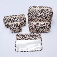 Sac à cosmétiques pour femmes Offre Spéciale, sac de maquillage imprimé léopard Transparent personnalisé imperméable sac en PVC Transparent