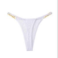 Culottes string en dentelle florale pour femmes Tiger, avec strass, bretelles réglables, sexy, transparentes, multicolores