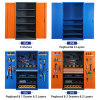 Armoire à outils métallique multifonctionnelle robuste à deux portes pour atelier d'usine/garage, avec serrure à trois points et étagères réglables, OEM/ODM/OBM
