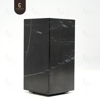 Socle de décoration de table en marbre personnalisable Socle en marbre stratifié Calcutta Table d'appoint sur pied en marbre