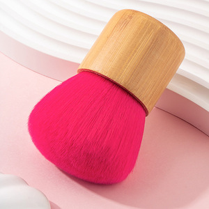 Single Powder Makeup <b>Brush</b> Synthetic Hair Plastic Handle Custom Color Ferrule Face Blending Cosmetic <b>Brush</b> for Women - Product Image 5