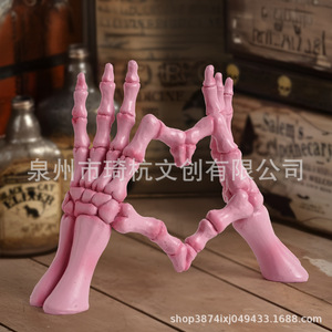 Ornement de main de squelette en résine pour Halloween, décoratif pour l'intérieur, l'entrée de la maison, le salon, cadeau - Product Image 3