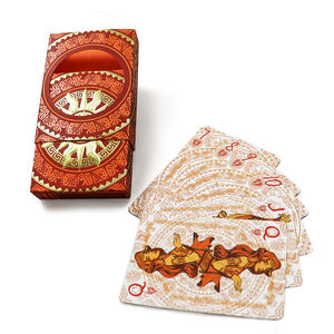 Impresión personalizada lámina de oro Premium sol orangered diseño de naipes impreso logotipo propio caja especial póquer naipes mágicos - Product Image 3