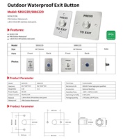 Système de contrôle d'accès intelligent Keysecu, interrupteur à bouton-poussoir de déverrouillage de porte en acier inoxydable 12V, étanche, extérieur