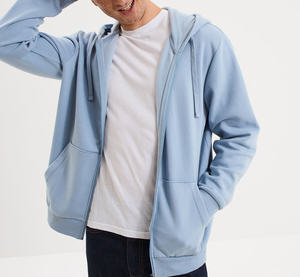 Sweat à capuche zippé décontracté pour homme, motif uni, polaire ultra doux, écologique, séchage rapide, idéal pour le bureau et les week-ends - Product Image 6