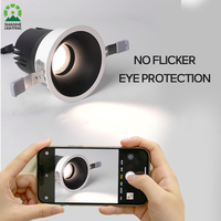 Spot LED encastré au plafond COB de haute qualité, design détachable, Honourtek Cri97 Downlight