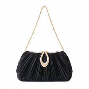 Bolso de noche tipo clutch con diamantes de imitación y purpurina para mujer, ideal para fiestas, graduaciones, cócteles o bodas. - Product Image 1