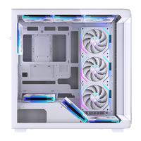 Gabinete de PC Lovingcool Grande, Tipo Full Tower, Compatible con E-ATX, Laterales de Doble Cristal, Compatible con Radiador de 360 mm, Alto Flujo de Aire, para Juegos