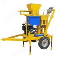 Machine à briques de terre compressée HR2-25, mobile, à moteur diesel, pour la fabrication de briques de terre, de briques de terre compressées, de briques de terre