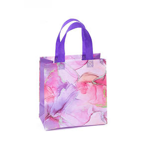 Logotipo personalizado para llevar, venta al por mayor, bolso de mano de grano de mármol, bolsa de compras de tela no tejida, bolsas de impresión reutilizables impermeables - Product Image 1