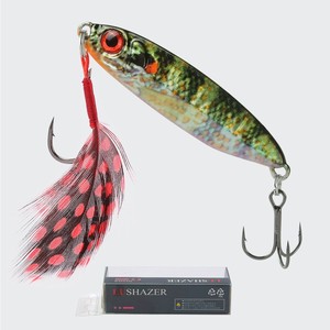 LUSHAZER 1PCS Afundando Metal Chumbo Isca De Pesca Isca Dura 14g 3D Imprimir Água Doce Água Salgada Vertical Casting para Bass Pike Trout - Product Image 6