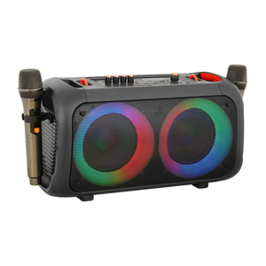 Altavoces Portátiles Inalámbricos para Exteriores, Escenarios, Estudios, DJ, Fiestas, Karaoke, con Woofer Dual de 6.5'', Bajos de Alta Potencia y Luces de Colores - Product Image 2