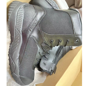 Botas Tácticas Negras TSB0708 con Cierre Lateral, Botas de Desierto Cómodas con Parte Superior de Gamuza - Product Image 4