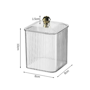 Transparent Plastic Eco-Friendly Desktop Dustproof Single Compartment Organizer for Cotton Swabs <b>Toothpicks</b> Dental Floss - Product Image 2