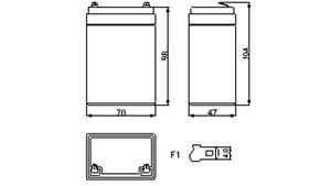Перезаряжаемая батарея для аварийного освещения 12 В Ач 20 ч - Product Image 3