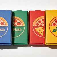 Boîte à pizza en carton ondulé de différentes tailles avec logo personnalisé imprimé