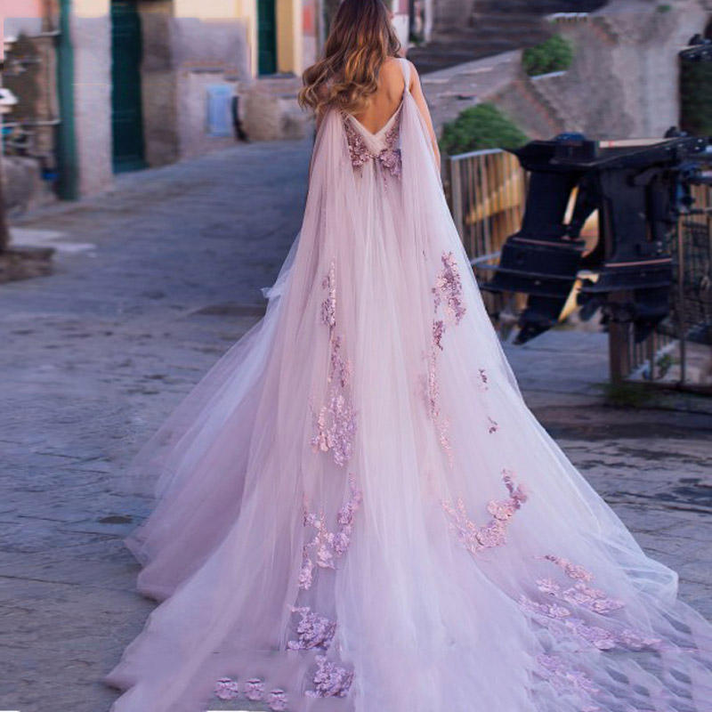 Dress Ideas Wedding Gown With Purple Accent Ombre Wedding Dress