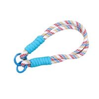 Corde de contraste de couleur multifonctionnelle avec pendentif porte-clés de voiture dragonne sac de décoration courte lanière de poupée DIY