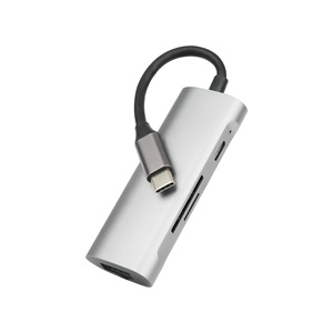 ฮับ USB C ยี่ห้อ Xinqiyi 4 in 1 อะแดปเตอร์ Type C เป็น USB 3.0 3.1 พร้อมช่องอ่านการ์ด SD TF สำหรับ MacBook - Product Image 5