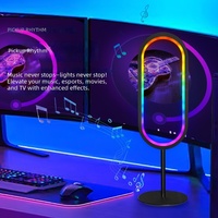 Lámpara de Escritorio RGB para Juegos, Luz Ambiental Curva con Sincronización Musical, Control Remoto por Aplicación, Efecto de Agua Corriente, Más de 100 Modos para Configuración de PC