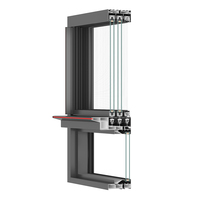 Ventanas Corredizas con Marco de Aluminio y Sistema de Rotura de Puente Térmico, Acabado de Superficie, Último Modelo