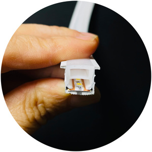 Corte libre 10x10mm Luz de perfil de Soldadura Libre DC12V 3000K Tira de luz LED de silicona de neón impermeable para gabinete Panel de madera - Product Image 1