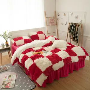 Новинка, постельное белье IDOTEX, роскошные простыни, наборы одеял, пушистый Королевский Рождественский Комплект постельного белья для девочек