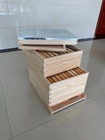 Holzrahmen mit Bienenwachs Foundation Sheet für die Bienenzucht zusammen gebaut
