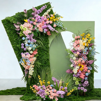 Fleurs artificielles en plastique style Monet, thème Forêt Romantique, incluant des orchidées Phalaenopsis, des roses et des fougères asperges, pour décoration de mariage en extérieur