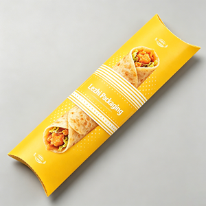 Caja de Papel con Forma de Almohada para Llevar, con Logotipo Personalizado, para Shawarma, Doner <span class=keywords><strong>Kebab</strong></span>, Wrap, Burrito, Rollitos Mexicanos - Product Image 3