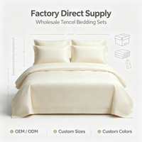 Ensemble de literie personnalisé en lyocell 100% couleur unie, ensemble de couette rafraîchissant