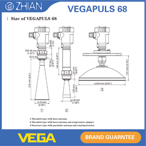 เครื่องวัดระดับเรดาร์ VEGAPS68 เซ็นเซอร์วัดระดับเรดาร์ VEGAPULS 68 เซ็นเซอร์วัดระดับเรดาร์ - Product Image 5