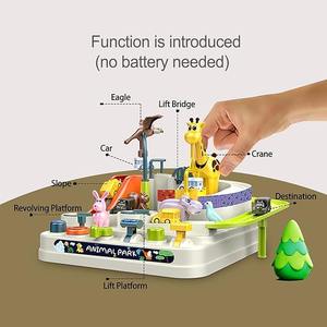 Rescue Adventure <span class=keywords><strong>Parking</strong></span> Car Toys Race Tracks para niños pequeños <span class=keywords><strong>Zoo</strong></span> Ramp Vehicle Race Car Game Juguetes educativos para 3 Mini Cars - Product Image 5