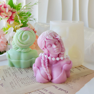 J10-387 regalo di festa della mamma 3D femmina candela stampo in Silicone per la creazione di torte candele - Product Image 2