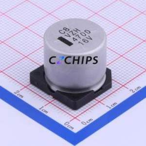 ตัวเก็บประจุอิเล็กโทรไลต์อะลูมิเนียมแบบ SMD รุ่น VZH472M1CTR-1816, ขนาด D18xL16.5 มม. ความจุ 4700uF 20% 16V 18 มม. - Product Image 1