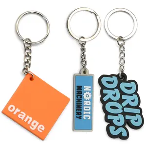 Promotional new item custom logo pvc anime keychain soft cartoon keychain pvc