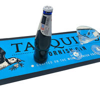 Tapis de bar en PVC et silicone personnalisé avec impression d'image, antidérapant, imperméable, pour la protection des boissons dans les bars commerciaux