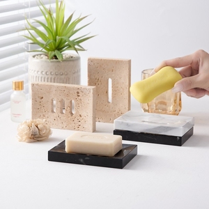 Moderna <span class=keywords><strong>Portasapone</strong></span> Rettangolare in Marmo Naturale con Design Impermeabile e Superficie Liscia per <span class=keywords><strong>Lavabo</strong></span> e Organizzazione su Scrivania - Product Image 2