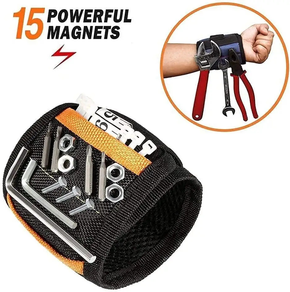 Embedded Super Strong Magnets - Wrist Tool Pocket Wrist Magnetic Arm Band For Holding Tools Magnet Holder Other Hand Tools